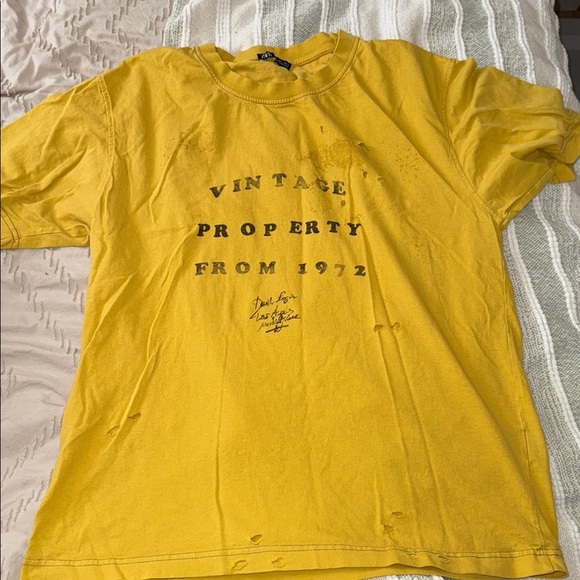 Zara Mustard Yellow Top - Picture 1 of 2
